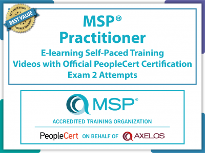 MSP® Practitioner - eLearning and PeopleCert Exam Bundled Offer.