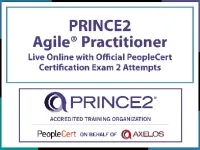 PRINCE2® Agile Practitioner - Live Online and PeopleCert Exam Bundled Offer.