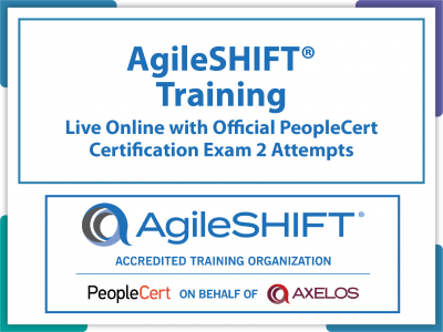 AgileSHIFT® Training - Live Online and PeopleCert Exam Bundled Offer.