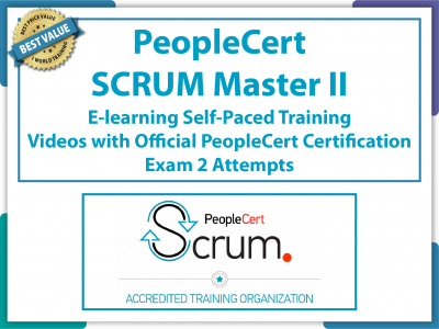 PeopleCert Scrum Master II - eLearning and PeopleCert Exam Bundled Offer.