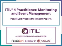 ITIL4 Practitioner: Monitoring and Event Management PeopleCert Practice Mock Exam Paper A.